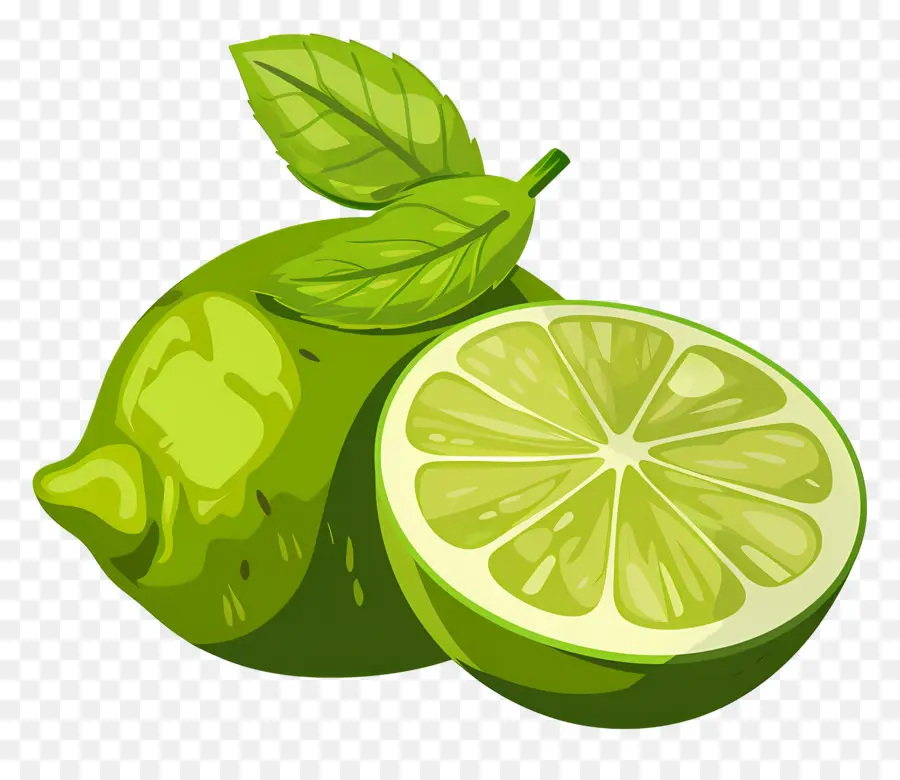 Citron Vert，Citron Vert Tranché PNG