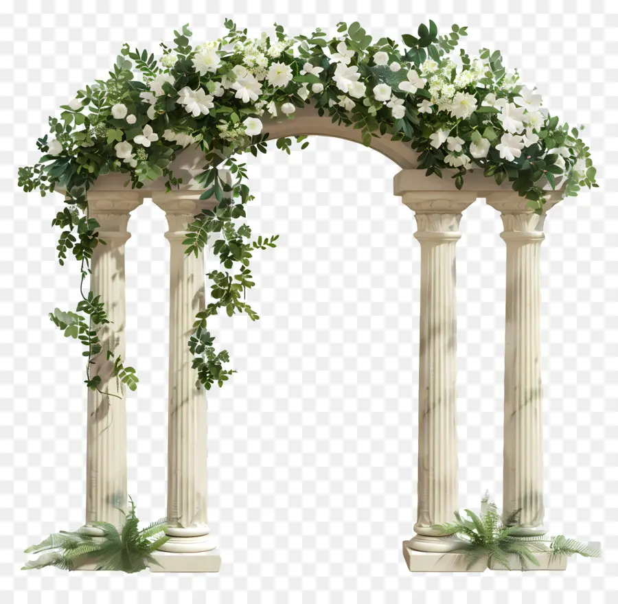 Arche De Mariage，Arche Florale Luxueuse PNG