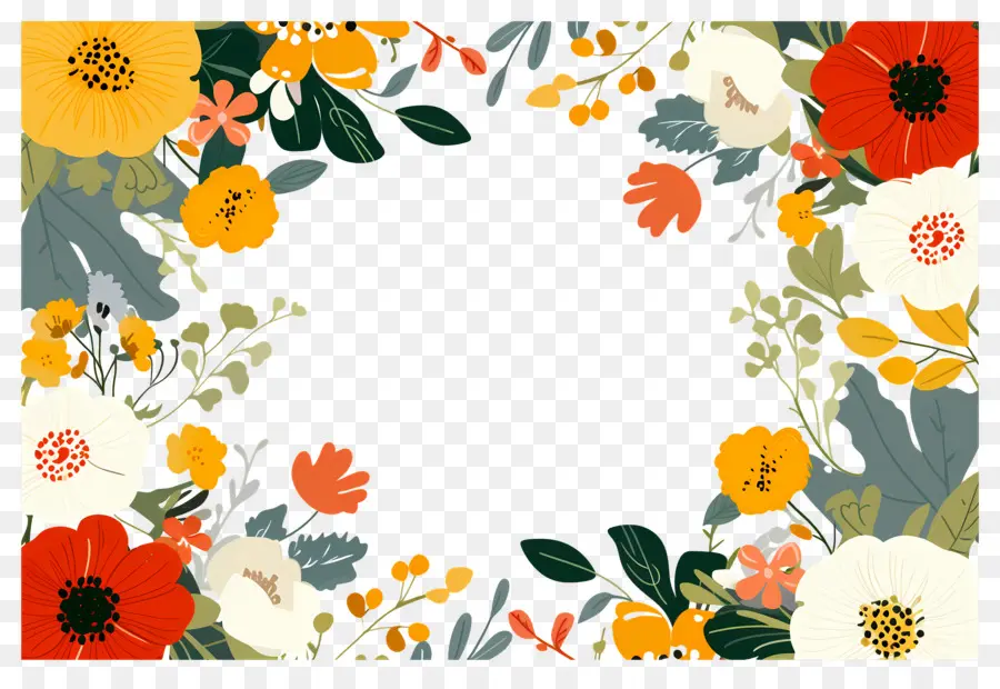 Cadre Floral，Cadre Floral Délicat PNG