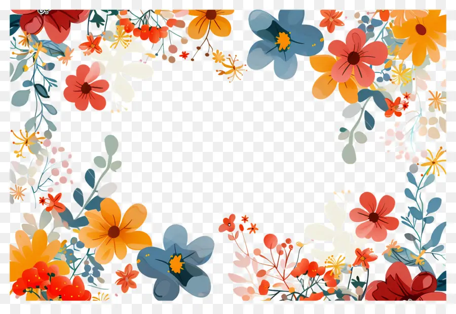 Cadre Floral，Cadre Floral Délicat PNG