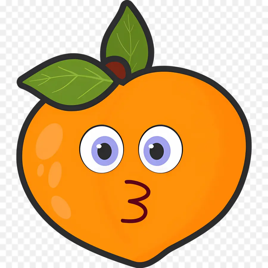 Pêche Emoji，Pêche Orange PNG