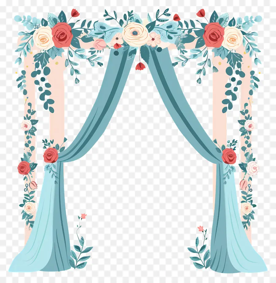 Arche De Mariage，Arche Florale Rose PNG