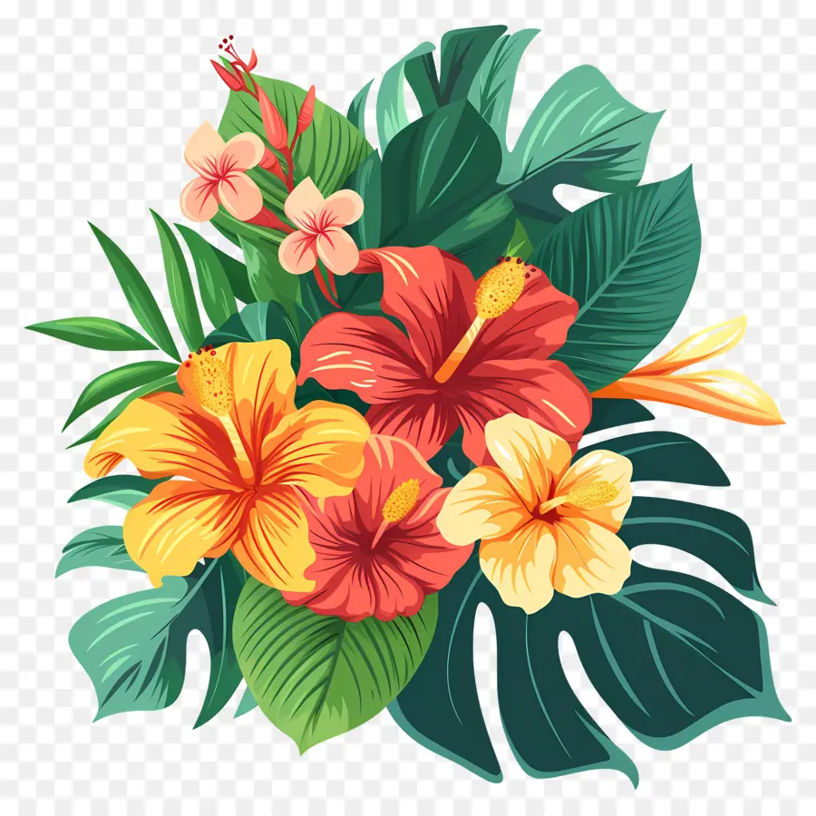 Fleurs Tropicales，Plantes Tropicales PNG