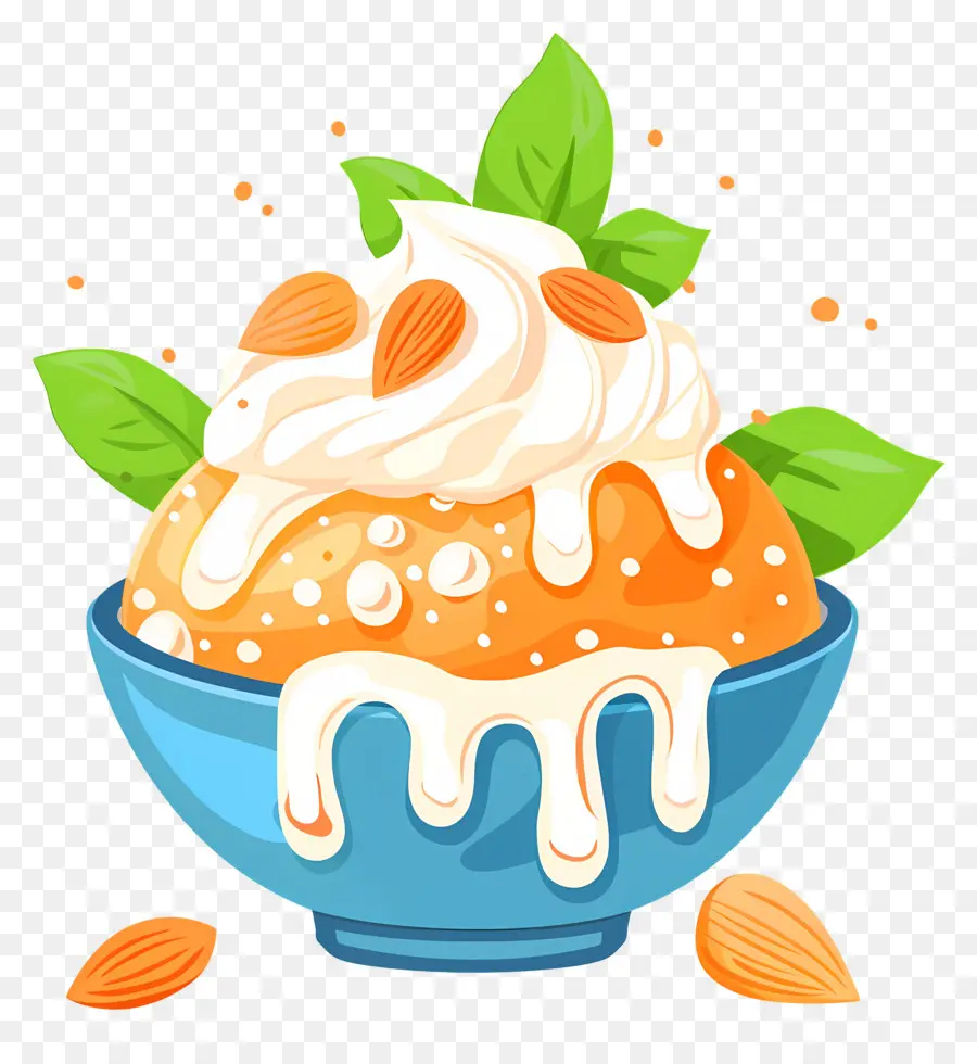 Bingsu Sur Glace，Desserts à L'orange PNG