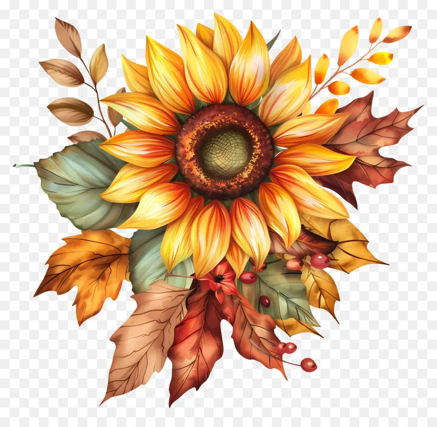 Fleurs D'automne，Tournesols PNG