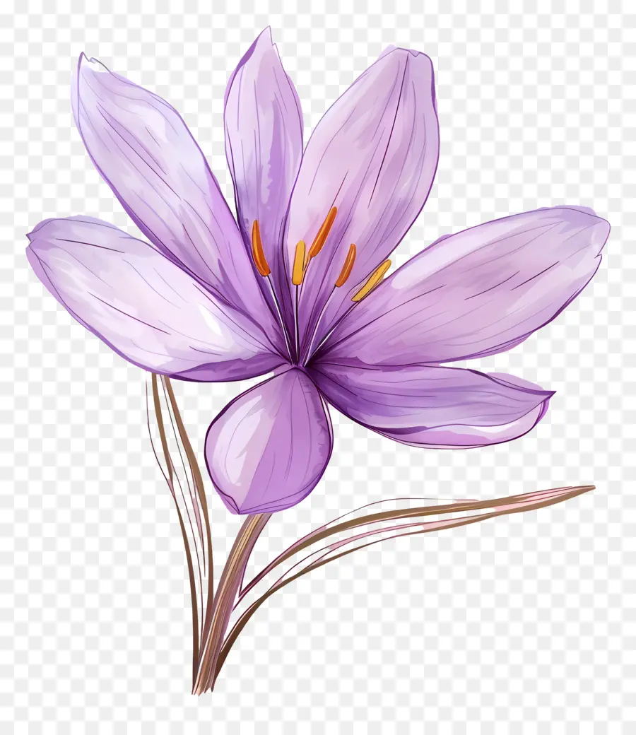 Fleur De Safran，Fleurs De Crocus PNG