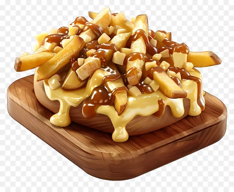 Poutine，Poutine Au Fromage Et Sauce PNG