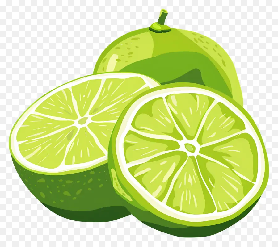 Citron Vert，Tranche De Citron Vert PNG