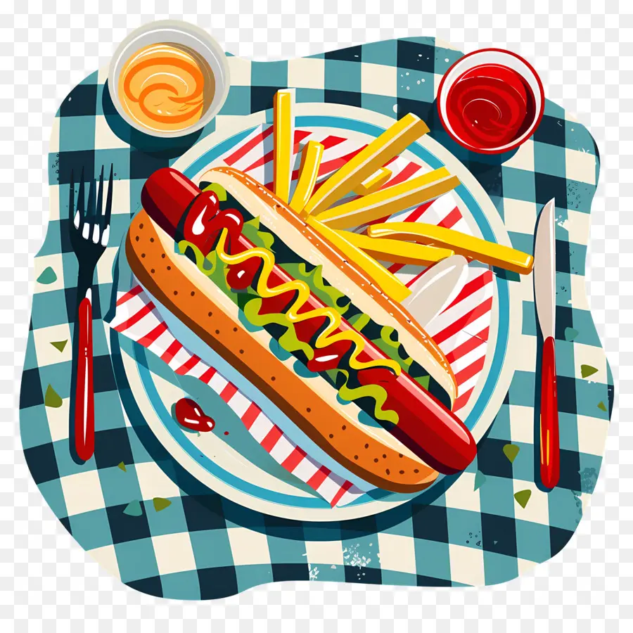 Salchipapa，Hot Dog Et Frites PNG