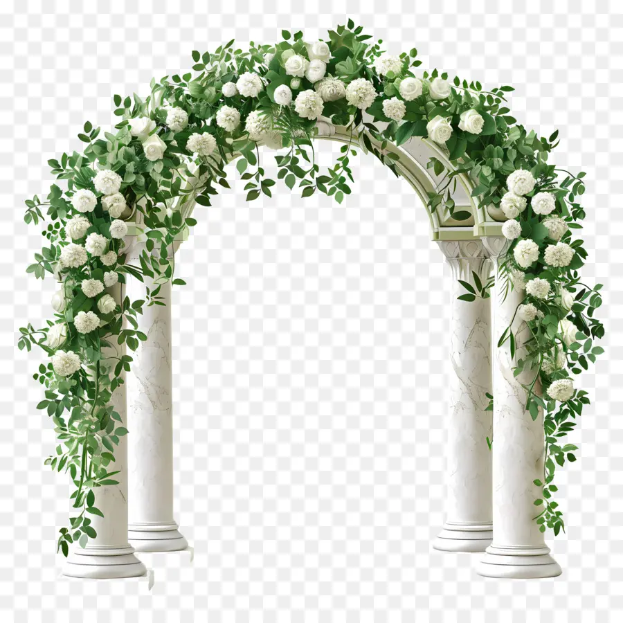 Arche De Mariage，Arche Florale Luxueuse PNG