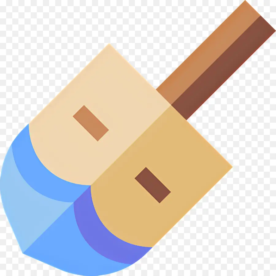 Hanoukka Dreidel，Dreidel Bleu PNG