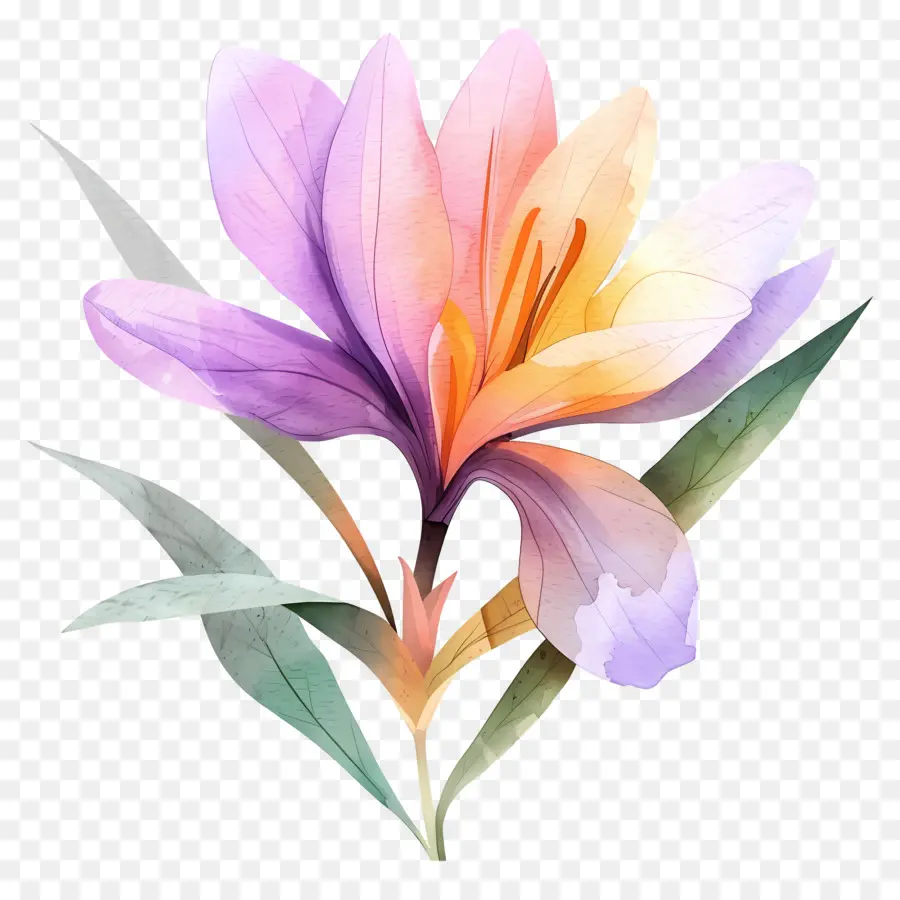 Fleur De Safran，Fleur Violette PNG