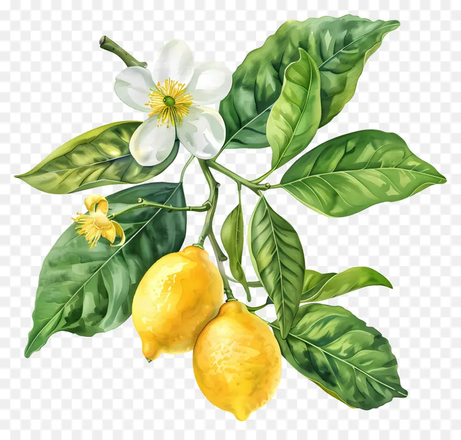 Branche De Citron，Citron PNG