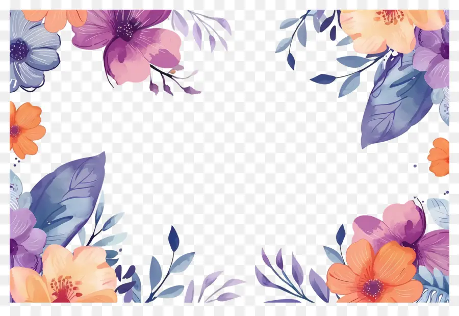 Cadre Floral，Cadre Floral Délicat PNG