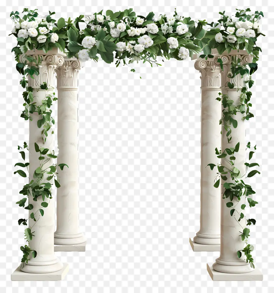 Arche De Mariage，Arche Florale Blanche PNG