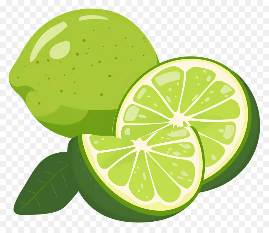 Citron Vert，Citron Vert Tranché PNG