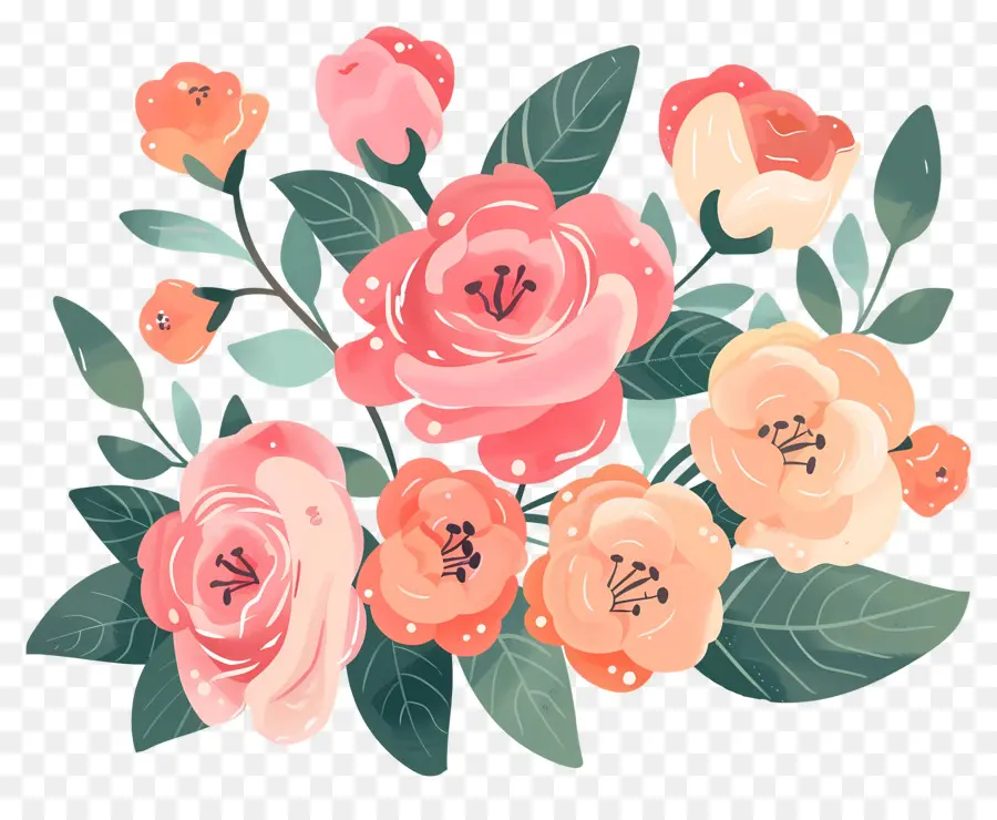 Fleur Rose，Bouquet De Roses PNG