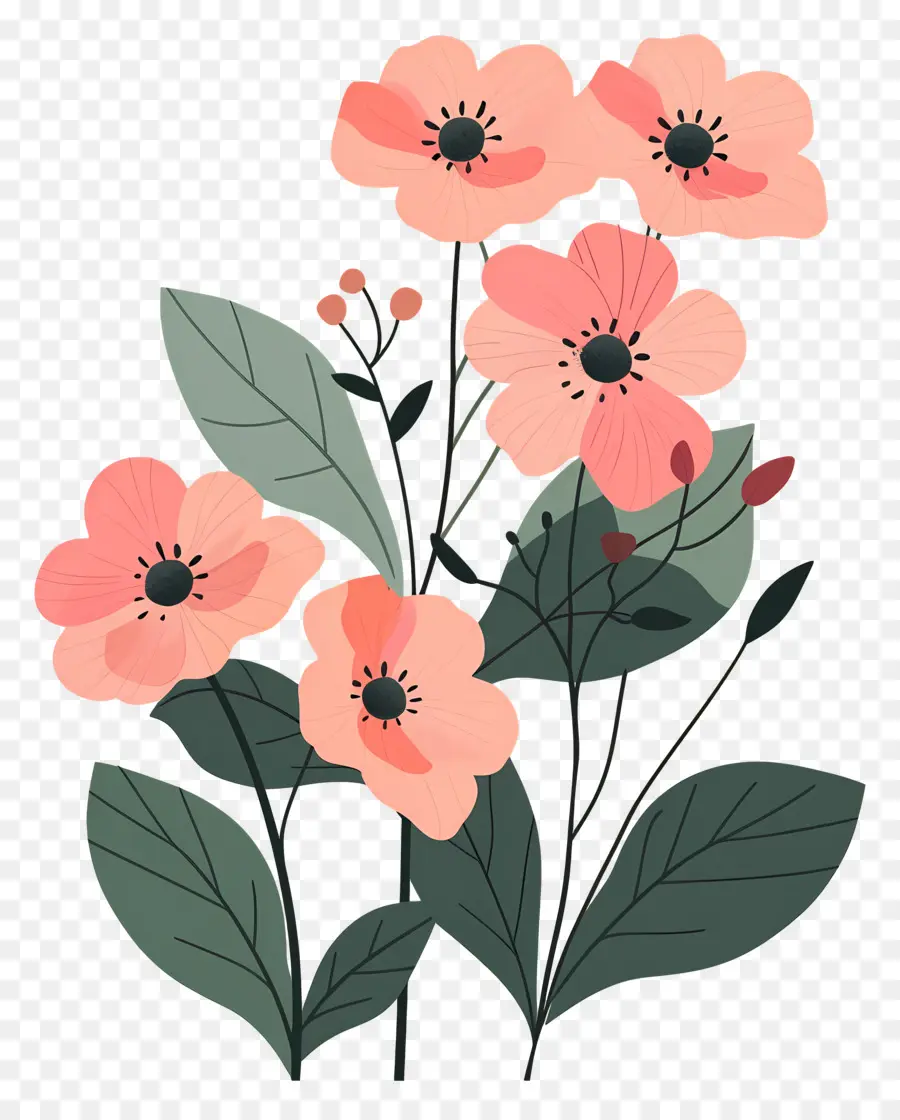 Fleurs Roses，Fleurs PNG