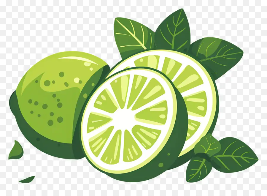 Citron Vert，Citron Vert Tranché PNG