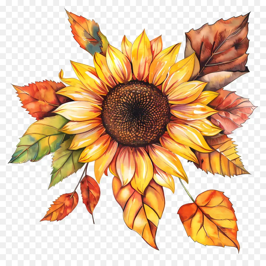 Fleurs D'automne，Tournesols PNG