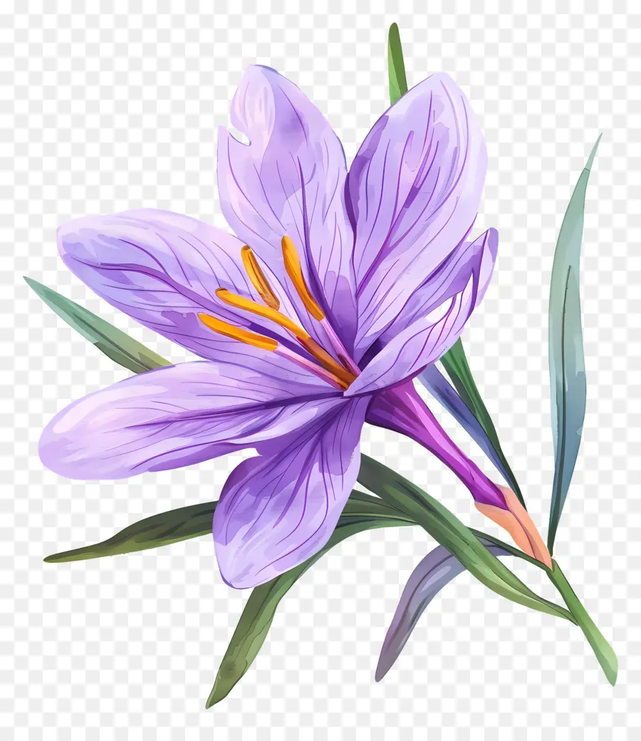 Fleur De Safran，Fleur Violette PNG