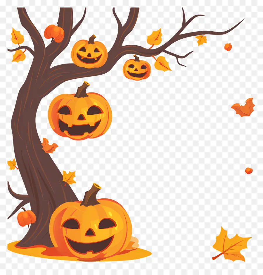 Arbre Halloween，Citrouilles D'halloween PNG