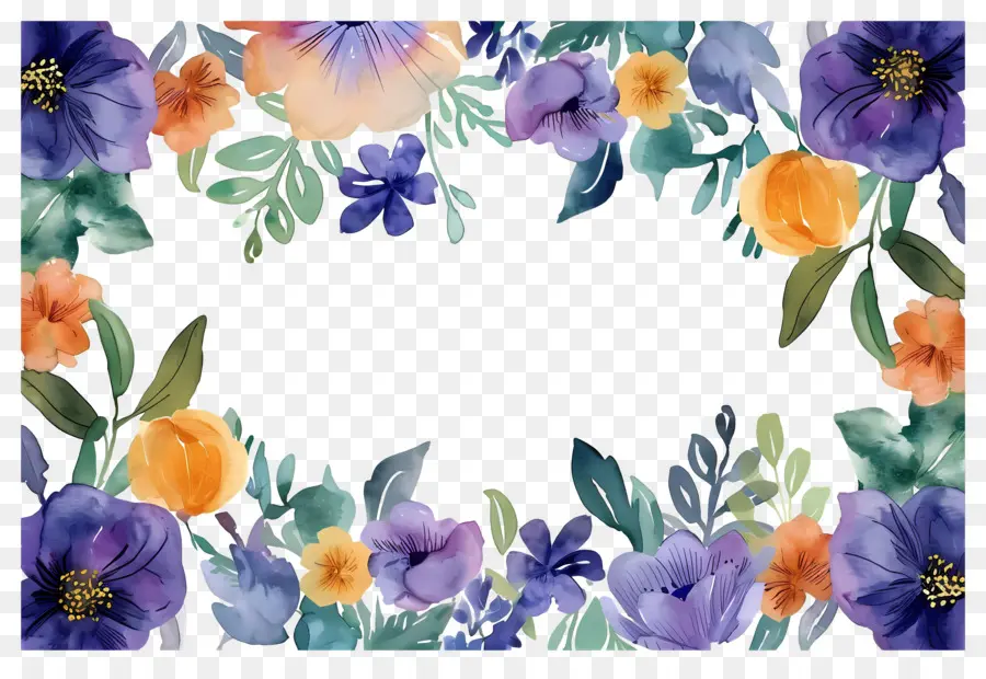 Cadre Floral，Fleurs PNG