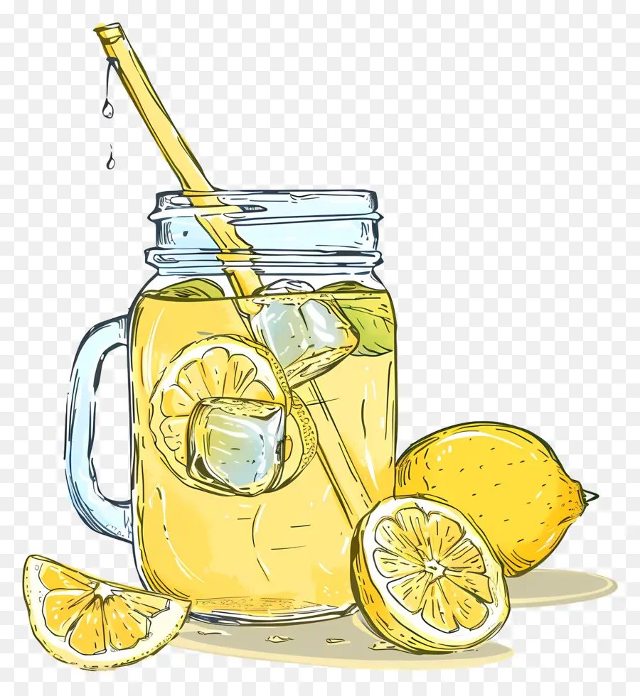 Thé Au Citron，Limonade En Pot PNG