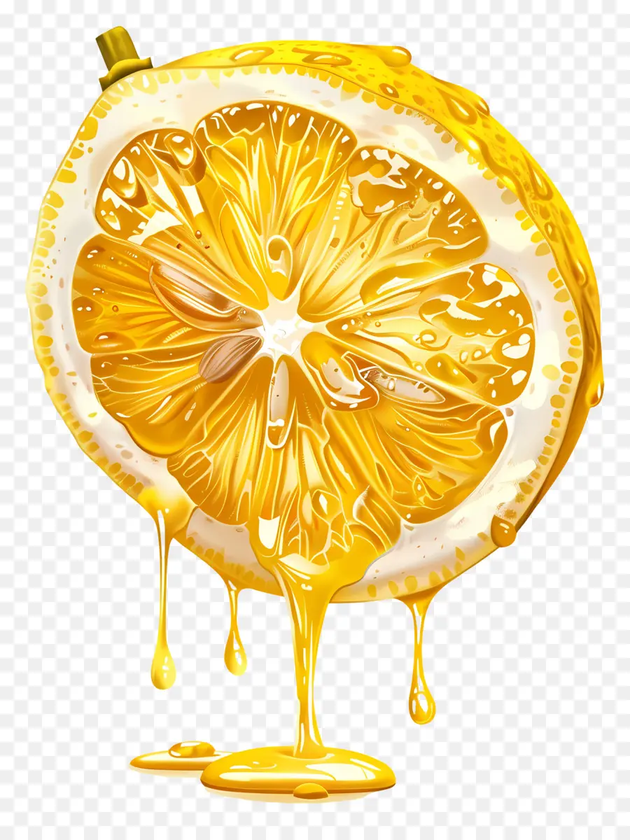 Tranche De Citron，Tranche De Citron Dégoulinante PNG