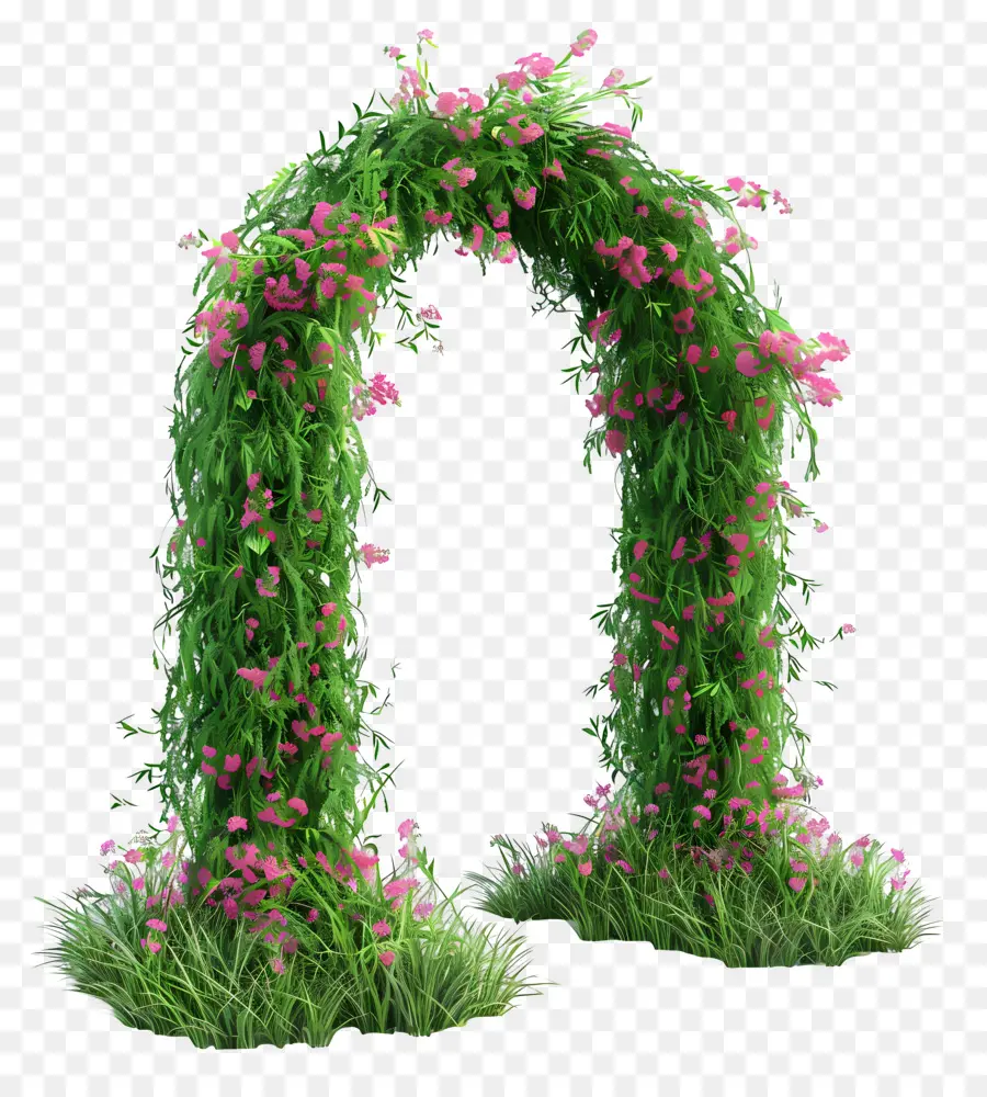 Arcade Florale，Arche Florale Verte PNG