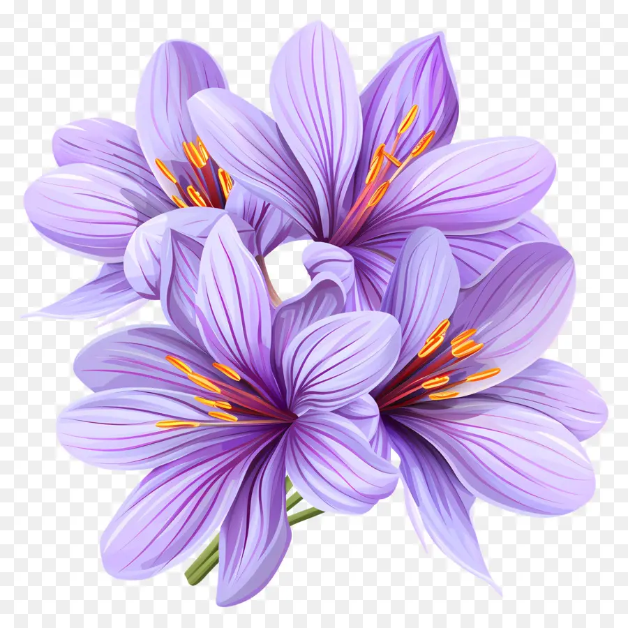 Fleurs De Safran，Fleurs Violettes PNG