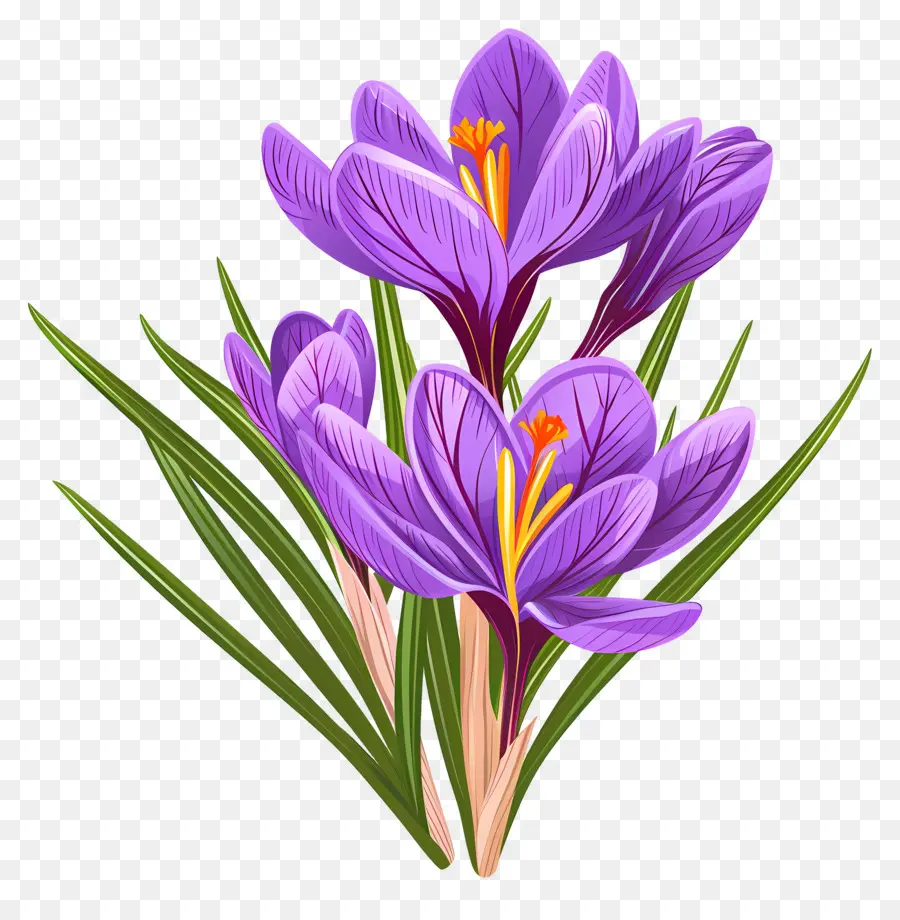 Fleurs De Safran，Fleurs De Crocus PNG