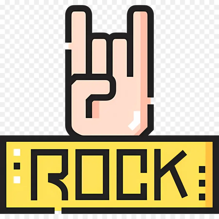 Musique Rock，Signe De La Main Du Rocher PNG