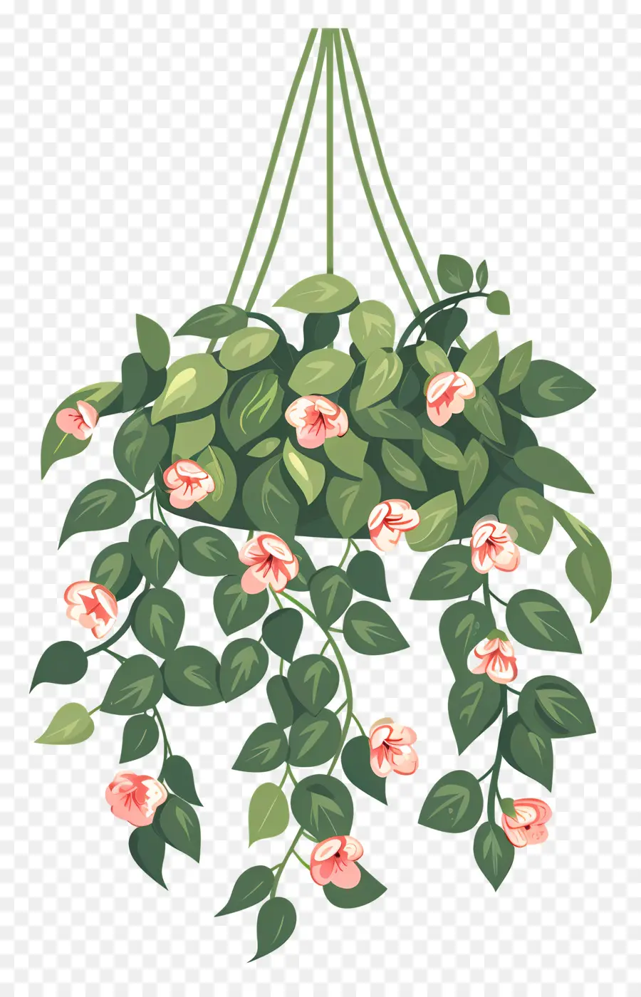 Fleurs Suspendues，Plante Suspendue à Fleurs Roses PNG