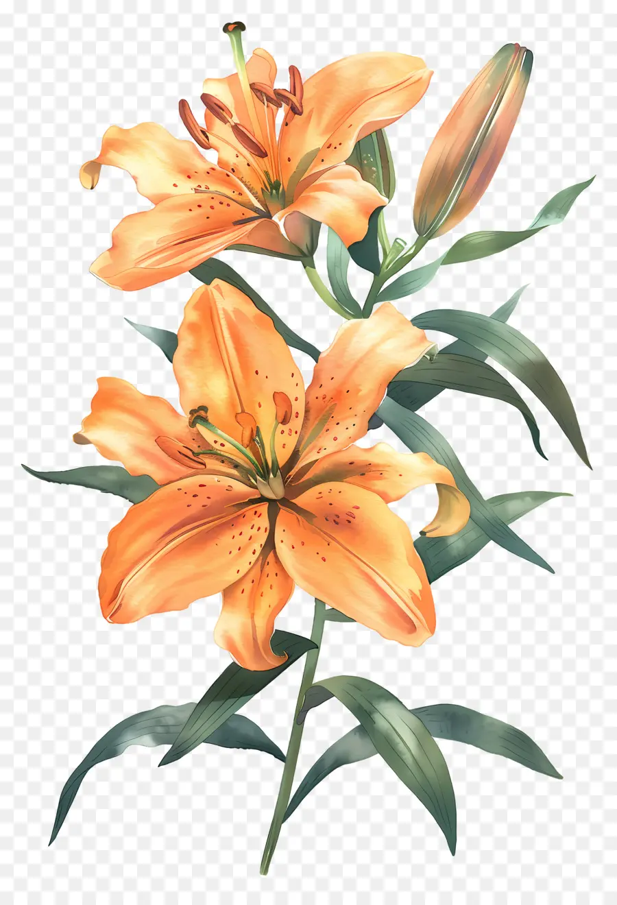 Fleur De Lys，Lys Oranges PNG