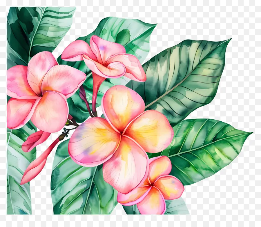 Fleurs Aquarelles，Fleur PNG