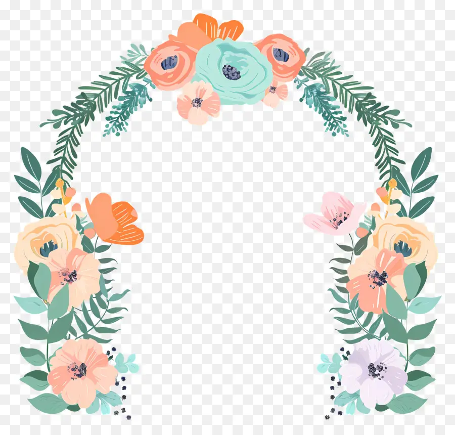 Arche De Mariage，Arche Florale élégante PNG