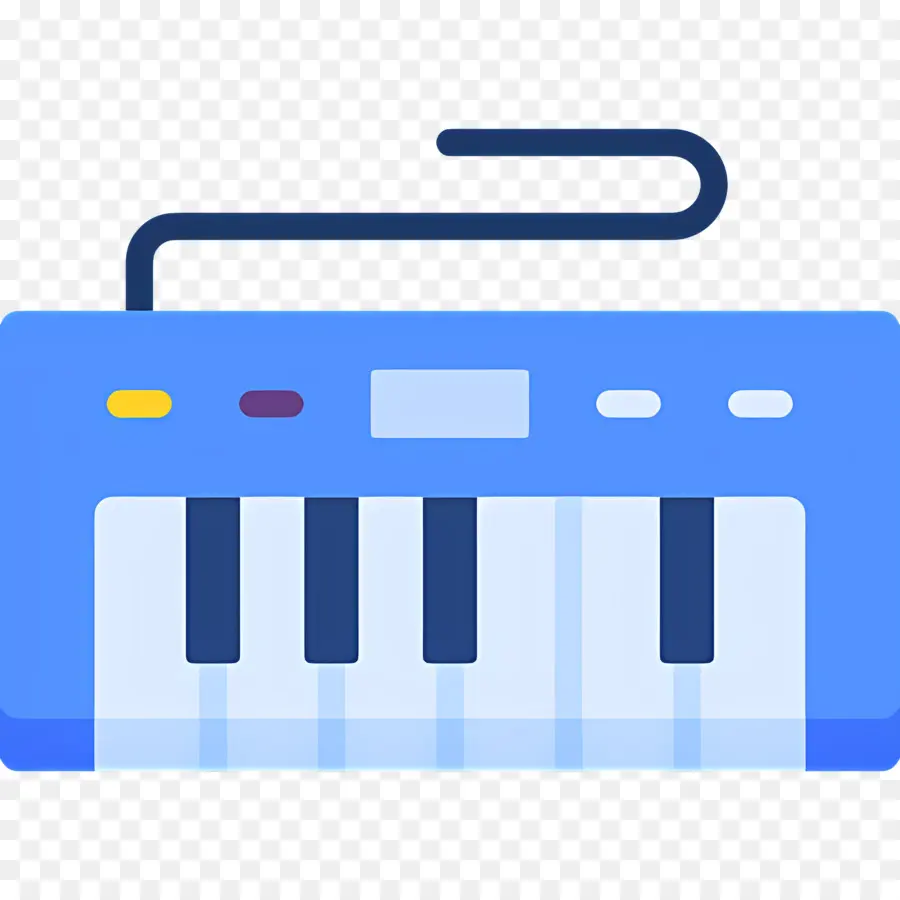 Clavier De Musique，Clavier Bleu PNG