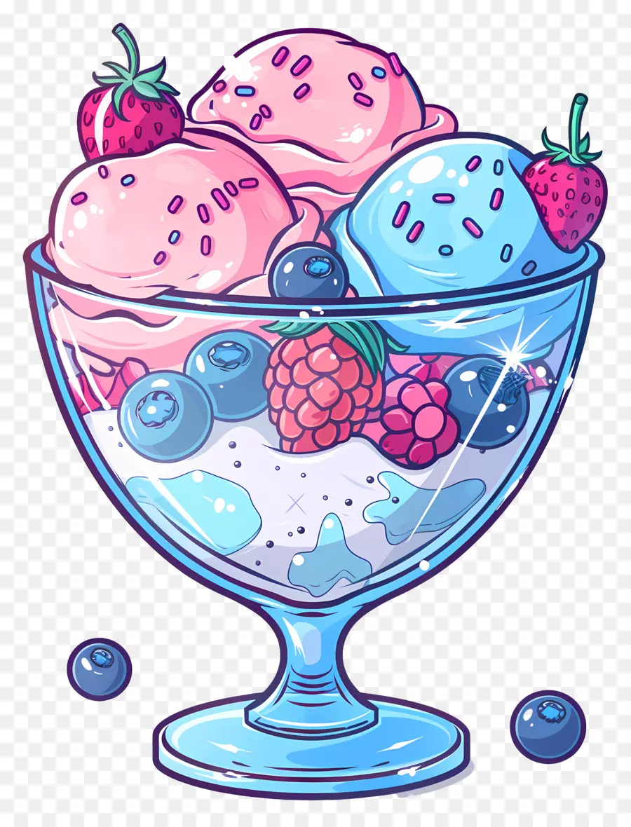 Coupe Glacée，Glace à La Fraise PNG