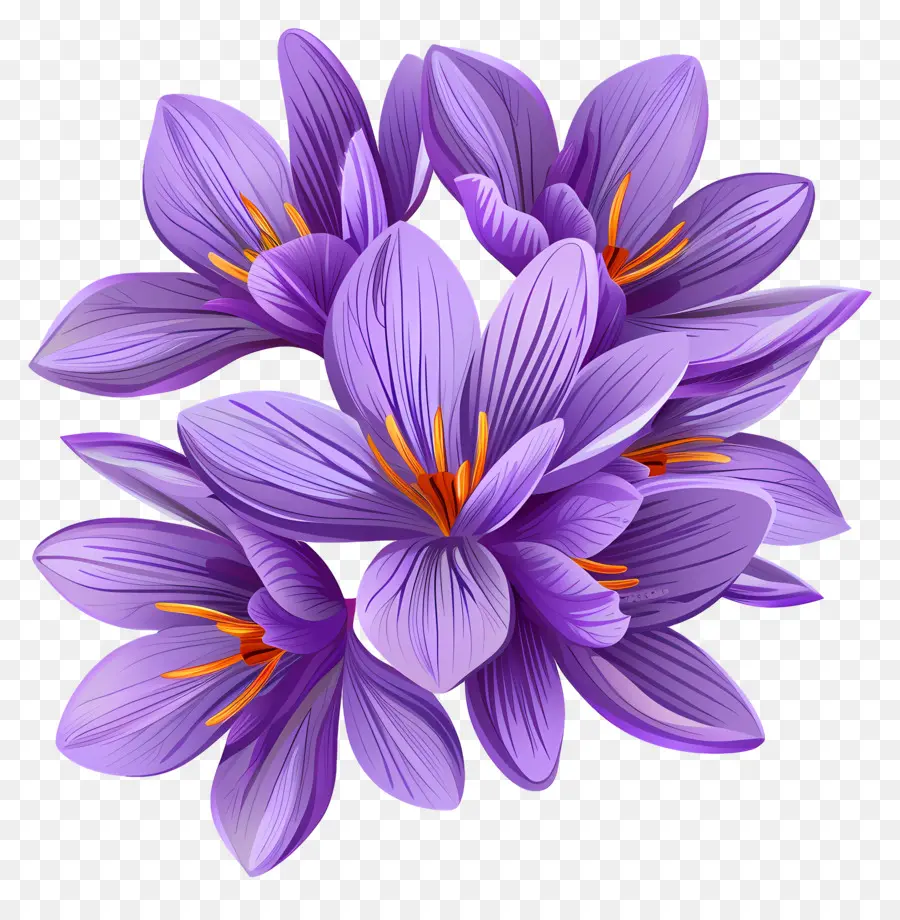 Fleurs De Safran，Fleurs Violettes PNG