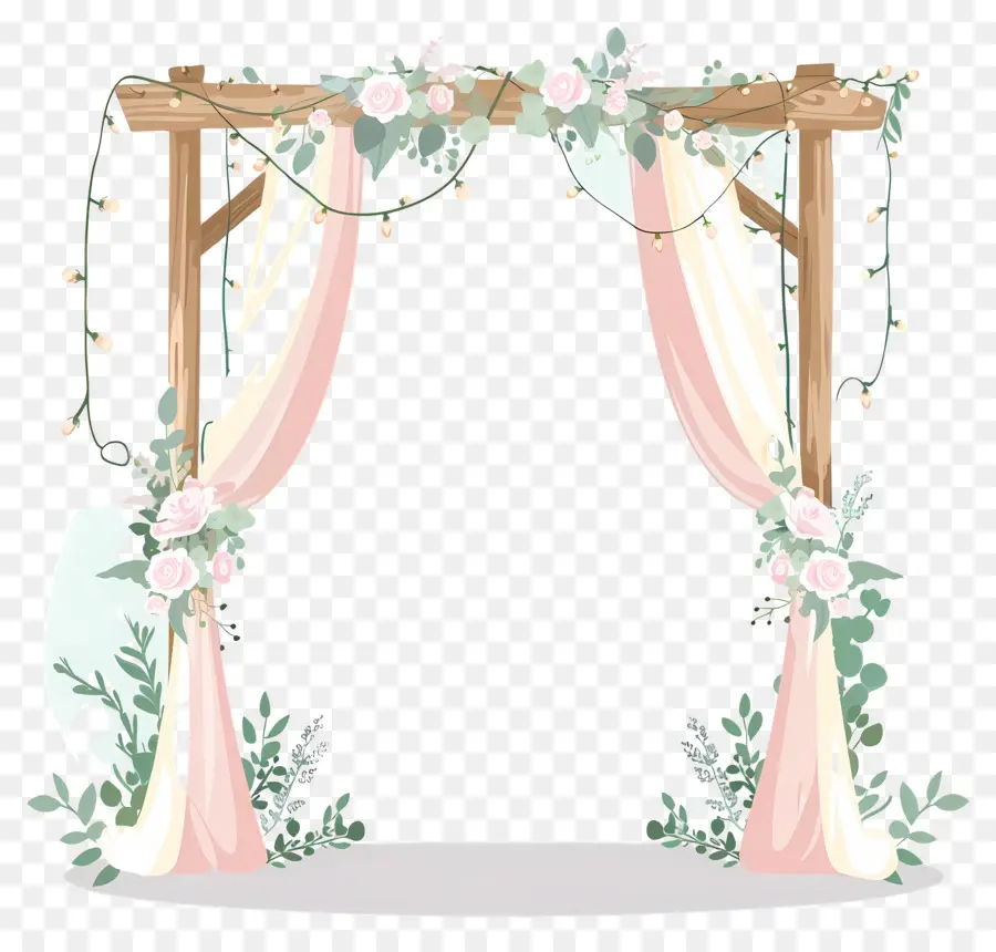 Arche De Mariage，Arche Florale Rose PNG