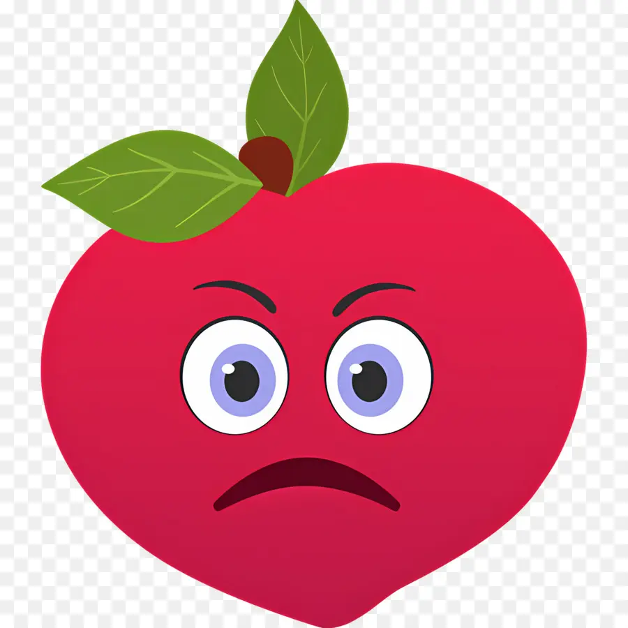 Pêche Emoji，Pomme En Colère PNG