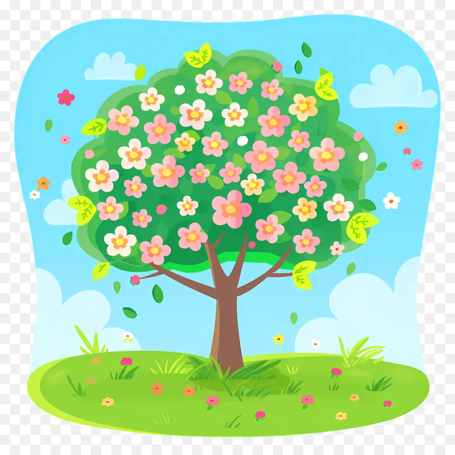 Arbre à Fleurs，Arbre En Fleurs PNG