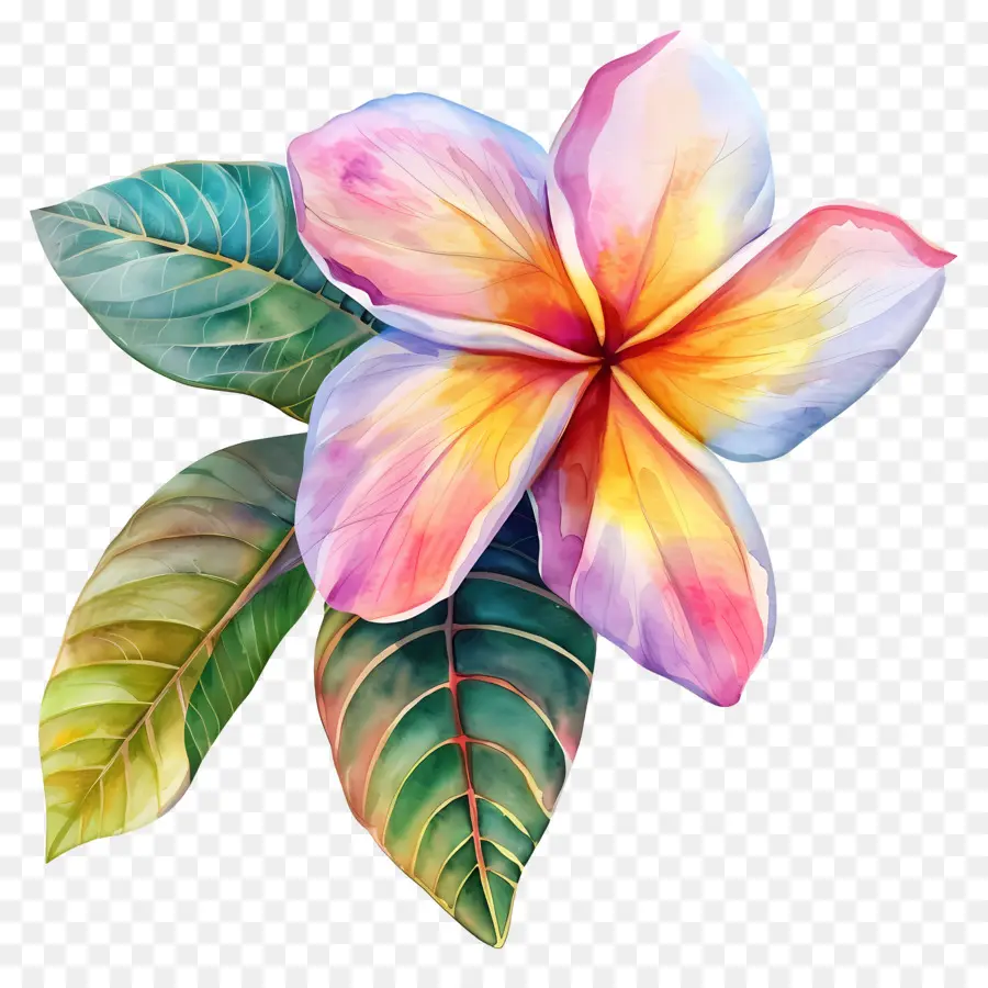 Fleur De Pluméria，Fleur Colorée PNG