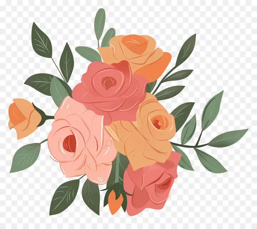 Fleur Rose，Bouquet De Roses PNG