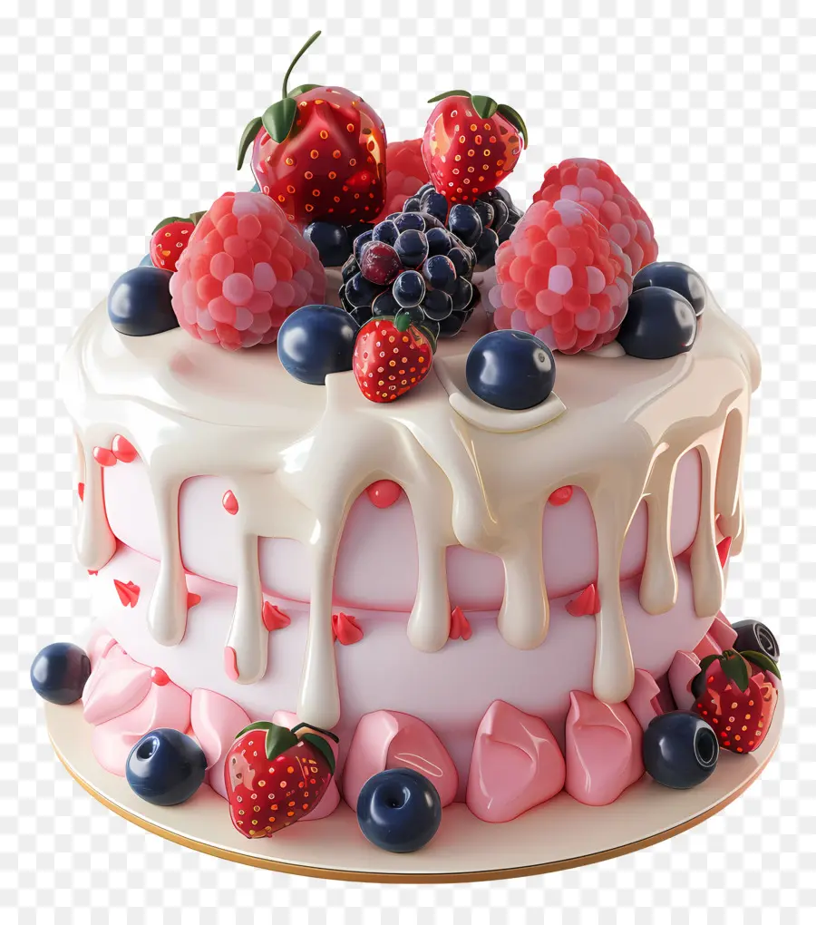 Gâteau 3d，Gâteau Aux Fruits PNG