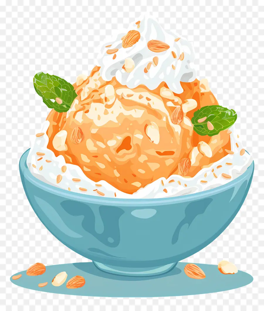 Bingsu Sur Glace，Dessert à L'orange PNG