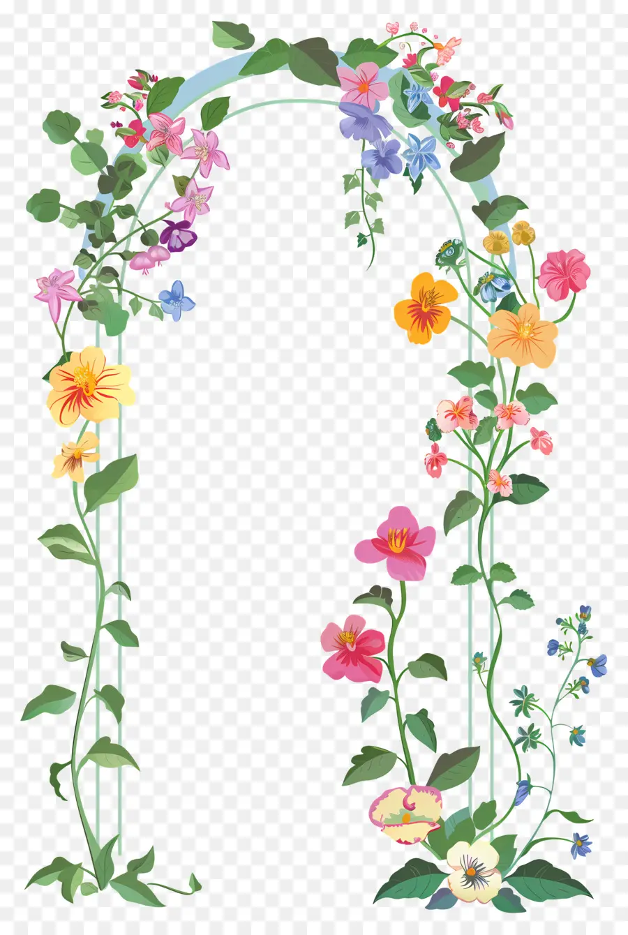 Arche Fleurie，Arche Florale Avec Fleurs Mélangées PNG