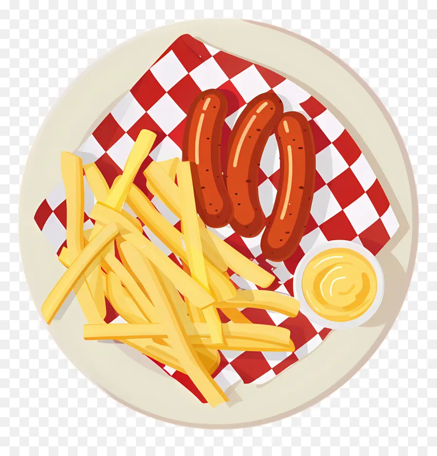 Salchipapa，Saucisses Et Frites PNG