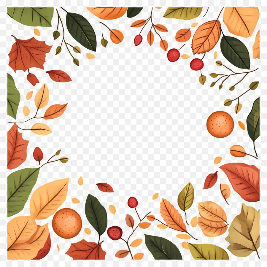 Cadre D'automne，Feuilles D'automne PNG